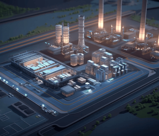 Industrial heat and power supply